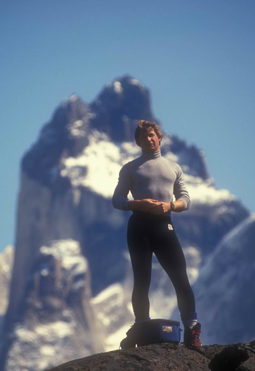 Michael in the Patagonian Andes during the Mount Vaughan Antarctic Expedition.