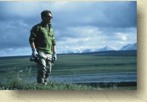 Hiking the tundra hills on the lower Canning Rver.