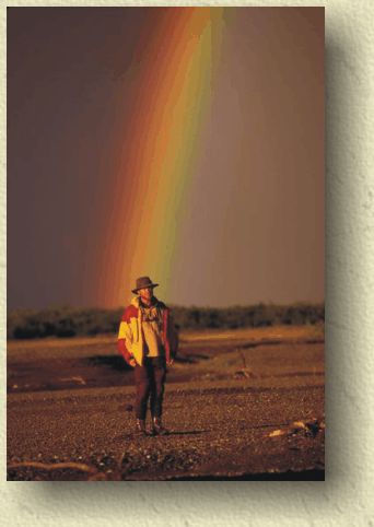 Intense rainbows are common after rain showers in Alaska.